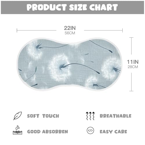 Baby Burp Cloths, Soft Absorbent Burping Cloths for Babies, Cotton Milk Spit Up Rags, Large Size for Newborns, Baby Boys and Girls (Dandelion)4