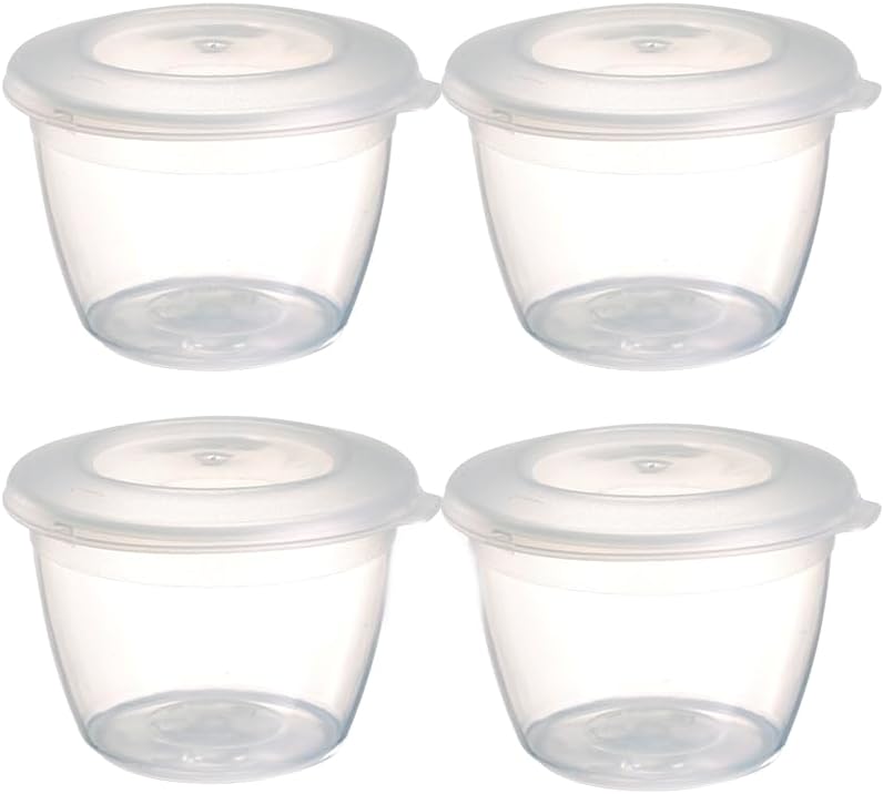 lakeland 4 Mini Lidded Pudding Basins 150ml – Ideal For Steamed Puddings Microwave Safe