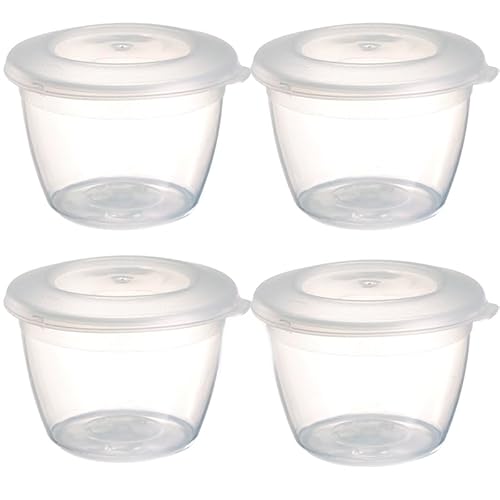 lakeland 4 Mini Lidded Pudding Basins 150ml – Ideal For Steamed Puddings Microwave Safe