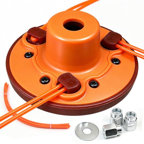 Rivenox Weed Eater Head, Weed Wacker Head Easy Load String Trimmer Head Fits Most Brands String Trimmers Including Echo, EGO, Stihl, Husqvarna, Ryobi, Redmax and More, with 12pcs .095" Trimmer Line