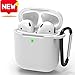 Produktbild Silikonhülle Für AirPods Schutzhülle Stoßfeste & Staubdicht Hülle für AirPods Case Kompatibel mit AirPods 1&2 Front-LED Sichtbar Tasche Abdeckung Haut mit Karabiner Kratzfestes Gehäuse-Weiß