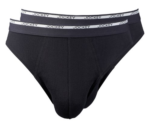 Preisvergleich Produktbild Jockey Herren, Modern Classic Brief 2er-Pack, 18502412, 3XL, Schwarz / Schwarz