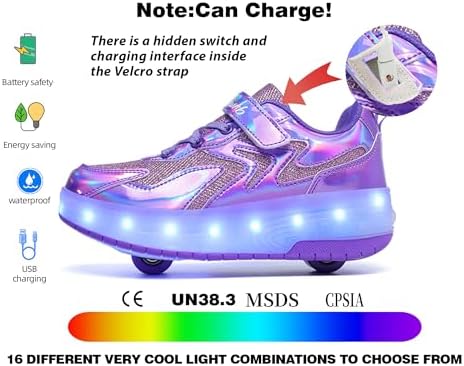 Roller Skate Shoes Kids - LED Light Up Wheels