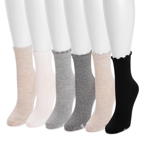 Image of MUK LUKS Women's 6 Pack Whisper Soft Crew Socks