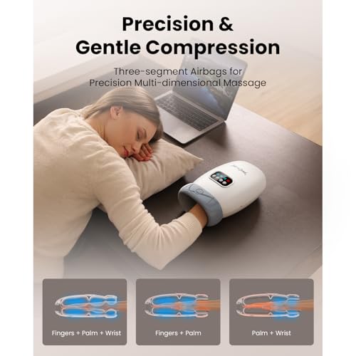 bob and brad hand massager with heat and compression fsa eligiblehsa eligible h60 cordless hand massager for arthritis and carpal tunnel pain relief heated wrist finger massage gifts for mom dad