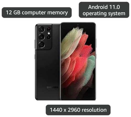 Image of Samsung S21U 128GB Phantom Black Verizon (Renewed)