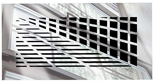 SABA Air Vent Covers Register - Acrylic Fiberglass Grille 8" x 6" Duct Opening (10" x 8" Overall) Mirror Finish Decorative Cover for Walls & Ceilings (not for Floor use), Vivian