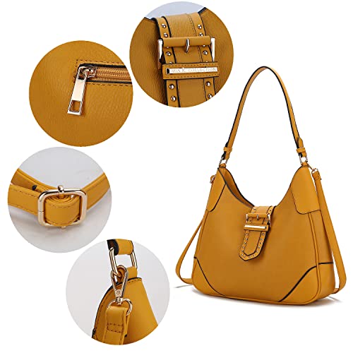Image of MKF Collection Shoulder bags for women, crossover handbag, Hobo side messenger Bag & Matching Wrislet Wallet