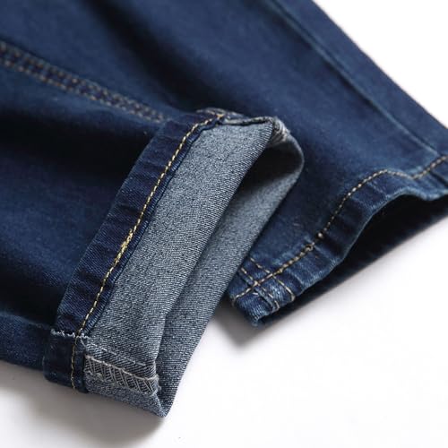 Men's Fashion Slim Fit Jeans Casual Denim Cargo Pants Jean Stretch Ripped Skinny Jeans with Cargo Pockets (X-Large,DarkBlue4)2