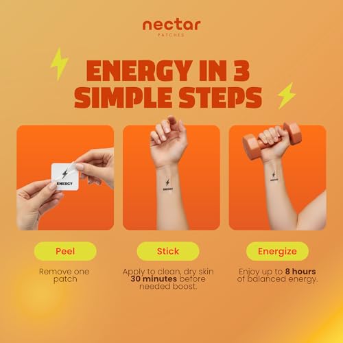 Image of Nectar Energy Patches - Daily Wear Patch with Caffeine, Green Tea & Botanical Blend | 10-Pack Discreet Stick-On Patches for Routine Support