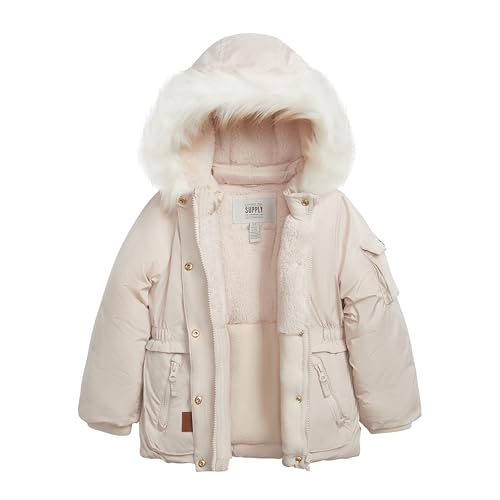 Image of LONDON FOG Girls' Heavyweight Utility Parka With Cozy Trim Hood