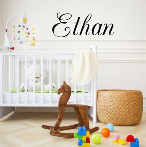 Vinilo decorativo personalizado para pared de nombre de niño 28" ancho miniatura 6
