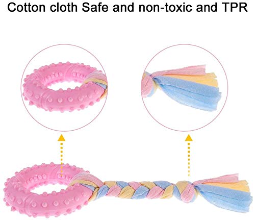CAMITER Juguetes para Perros, Juego de Juguete para la dentición del Perro con Bolas y Cuerdas de algodón Regalo Interactivo de Juguetes para Mascotas para Cachorros pequeños y Perros medianos - imagen 2