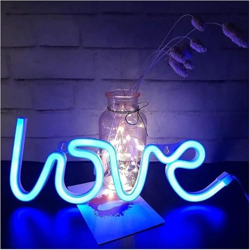 Décoration de fête néon LED Amour veilleuse lumineuse pour intérieur moderne