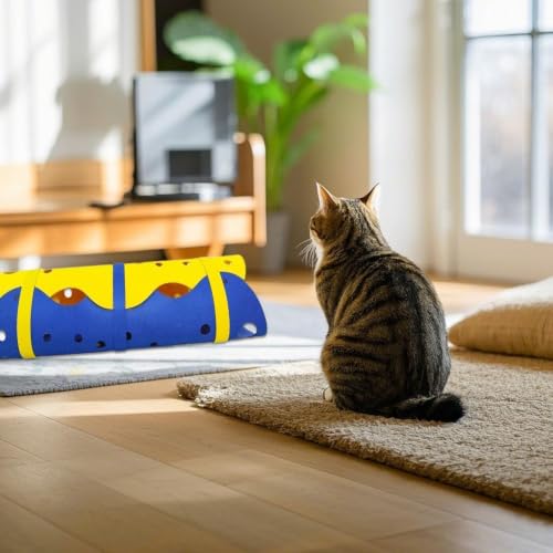 Tunnel-Katzenbetten bequemes Kätzchenbett | Katzen-Hängemattenbett für Haustiere, Haustierbett-Möbel mit stabilem Stahlrahmen, -Hängematte, Katzen-Sofa, ideal für Wohnzimmer-3