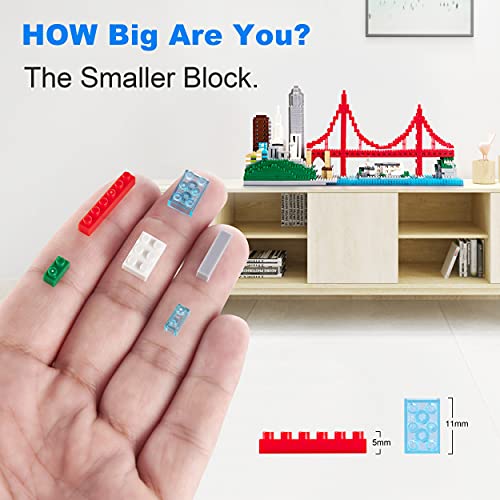 Image of San Francisco Skylines Building Set Model Kit - Engaging Architecture Gift for Adults, Micro Mini Blocks, 1610pcs+ | Aesthetically Pleasing, Fun & Compact