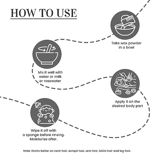Image of Bikini Body Wax Powder for Women - 5 Minutes Painless Herbal Wax Powder for Hair Removal Easy to use at home, No chemicals - No Irritation, No Skin rashes for Women and Girls (100gm) (Chocolate Wax Powder)