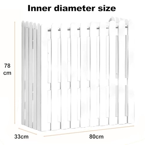 Cache-climatiseur durable à persiennes avec étagère supérieure pour plantes - 3