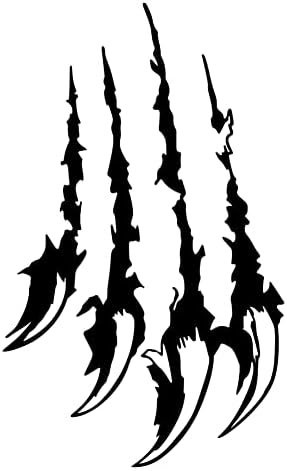 Black Sharp Claw Decal Claw Car Hood Sticker Monster Claw Scratch Marks Vinyl Sticker Car DIY Car Body Sticker 19.68'' x 12.6''