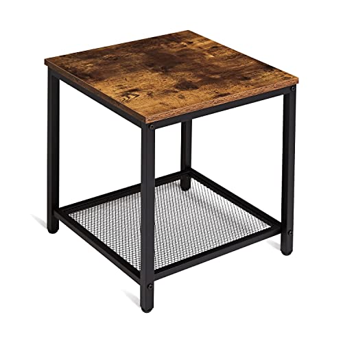 Cagnolier Couchtisch Jahresring-Design - 120x60cm Holz Mit Schwarzen Metallbeinen