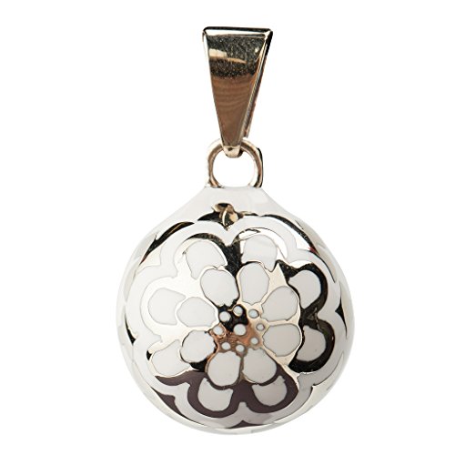 Preisvergleich Produktbild Babylonia BOLA VO108 Rassel-Halskette, groß, Blumenmotiv, Weiß