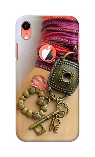 Image of Girl Hand with Keychain Hard Back Case Cover for Apple iPhone XR Logo (6.1 inch), A2105, A1984, A2107, A2108 Back Cover -(J5) VNS2228