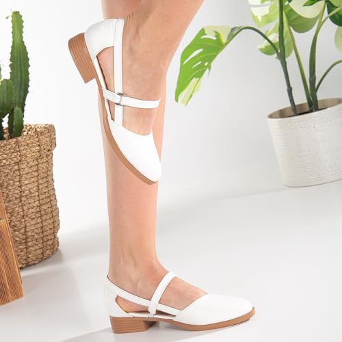 Derimi'O Mary Jane Shoes Women - Elegant Low Heel Mary Janes - Comfortable and Stylish Mary Jane Flats for Everyday Wear - Classic Design Mary Jane Pumps with Secure Strap2