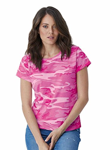 CODE FIVE™ Ladies' Classic Fit 100% Combed Ringspun Cotton Camouflage Crew Neck Short Sleeve Tee