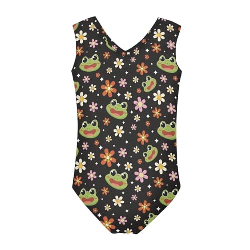 Image of Girls Fashion Print One Piece Swimsuit Bathing Suit Gymnastic Leotard for Kids, 5-14 Years