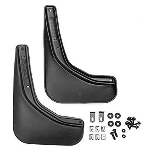 Image of FROSCH EXP.NLF.41.43.E13 Car Rubber Mudflaps Rear Renault Kaptur, 2016-2 pcs with Fastener & Mounting Screws, Black