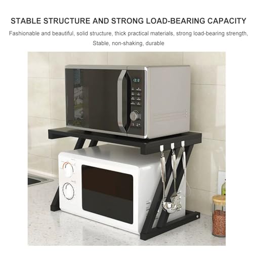 Heavy Duty Forno a microonde Rack con ShelfMetal Baker's Rack per Cucina Storage & nizationSturdy Kitchen nizer Stand per elettrodomestici - immagine 5