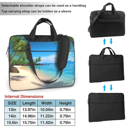 Maletín para portátil con diseño de playa hawaiana y palmeras miniatura 2