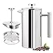 Ntribut Kaffeebereiter, Edelstahl French Press Kaffeemaschine, hitzebeständig, Tee oder Kaffeebereiter, doppelwandig, isoliert, Kaffee-Presser und Teekanne mit 304 Edelstahl Kolben