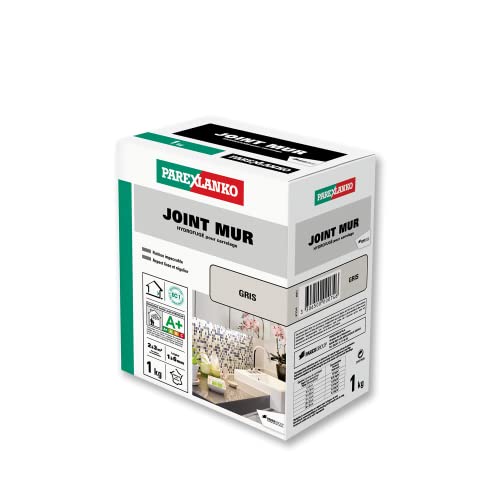 Parexlanko, Joint Mur, Joint hydrofugé pour carrelage (1 à 6mm), Gris, 1kg Cover