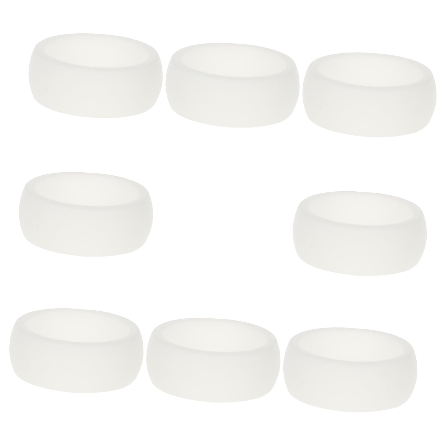 NOLITOY Stylish Men's Silicone Ring 8pcs Outdoor Sports Ring Soft Flexible Exercise Finger Jewelry