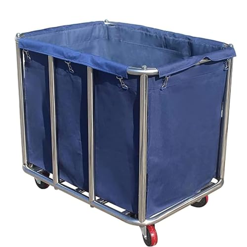 Bolsas de lona para carrito de lavandería, forro impermeable extraíble para cestas de lavandería y carros de servir, bolsas de almacenamiento duraderas hechas de tela Oxford