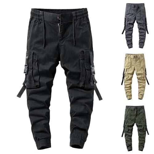 Pantalon de jogging cargo stretch homme - Style loisirs vintage avec cordon - 2