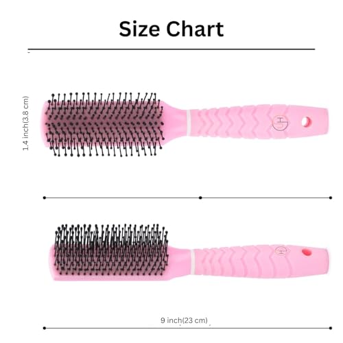 Image of Ultra Hold Flat Hair Brush - Flat Hair Brush with Strong & flexible nylon bristles, having Anti-static ball tips - For Grooming And Volumising - Gentle Detangling & Styling Hairbrush for Women & Men