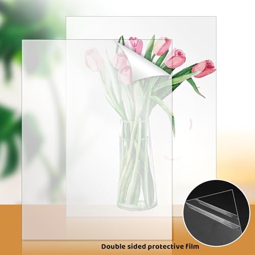 Image of TKOnline 10 PCS Plexiglass Sheets, 8.5 inch x 11 inch x 0.02 Clear PET Sheet Panels, Clear Acrylic Plastic Sheet for Picture Frame, Invitations, Poster Frames Plastic Board
