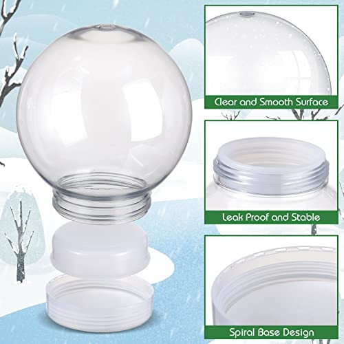 12 Pieces Diy Clear Plastic Water Globe Snow Globe 5 Inch Clear Snow Globe With Screw Off Cap For Diy Crafts Christmas Home Decoration #TOP4
