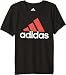 adidas Little Boys' Short Sleeve Logo Tee Shirt, Black, 7