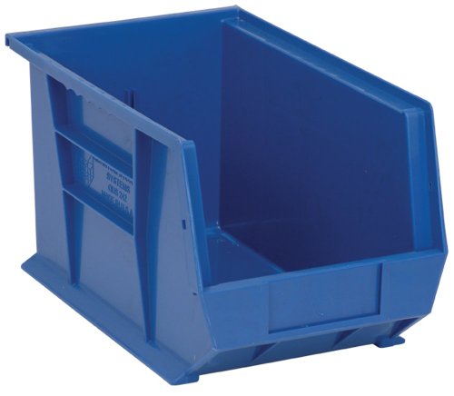 Quantum QUS242 Plastic Storage Stacking Ultra Bin, 13-Inch by 8-Inch by 8-Inch, Blue, Case of 12
