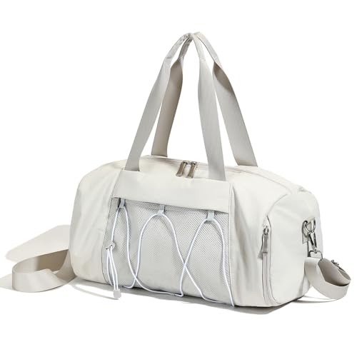 Small Gym Bag for Women, Travel Duffle Bag Carry On Weekender Bag with Shoe Compartment Overnight Gym Tote Personal Item Bag for Men