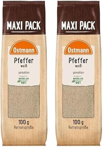 Ostmann Gewürze - Pfeffer weiß gemahlen | 100 g im Vorteilsbeutel (Packung mit 2)