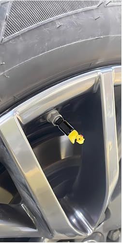 4-Pack Yellow Duck Valve Stem Caps for Schrader Valves, Glossy Finish, Cute Hat Design, Durable Metal Base, Fun Auto Tire Accessories for Car, Bike, Truck, SUV Enthusiasts