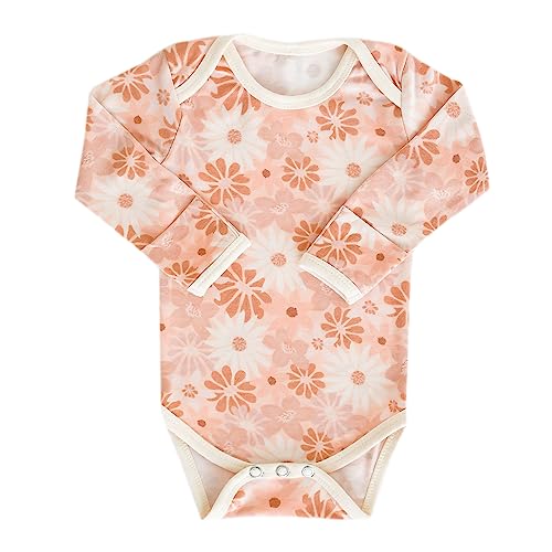 Image of Copper Pearl Long Sleeve Bodysuit Baby: Ultra Soft Baby for Newborns, Boys, and Girls - Stylish, Comfortable, Overlap Shoulders, Premium Knit Fabric - Newborn, Penny