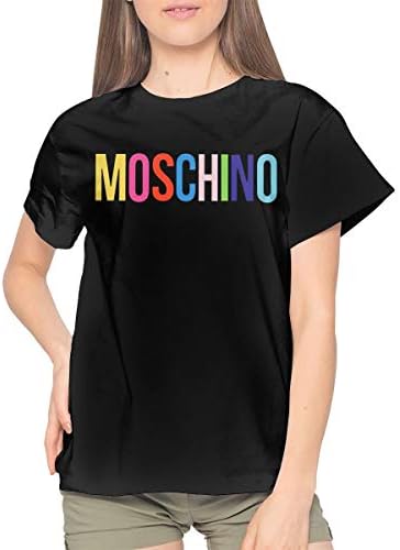 Women's Moschino Particular T Shirt Music Band Shirts Black