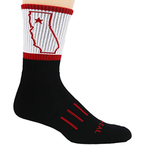Black with White NORCAL Performance Crew Socks2