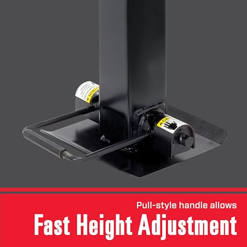 Image of Bulldog 182701 Twin Cam HD Square Trailer Jack, 25,000 lbs. Support Capacity, Sidewind, 12-1 /2 Inch Travel
