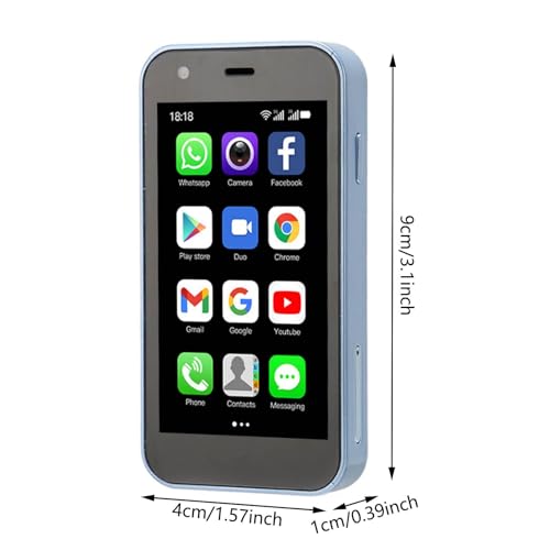 SOYES XS15 Mini 3G Smartphone, 3.0 Inch Display 2GB RAM 16GB ROM, Dual Sim Mobile Phone, 1000mAh, 0.3MP+2MP Student Pocket Cellphone (Ocean Blue) SOYES XS15 Mini 3G Smartphone, 3.0 Inch Display 2GB RAM 16GB ROM, Dual Sim Mobile Phone, 1000mAh, 0.3MP+2MP Student Pocket Cellphone (Ocean Blue)